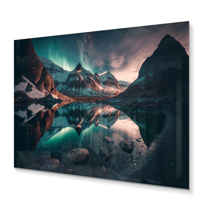 Décoration murale aurores boréales magiques aurores boréales, H 30 po x l 40 po x P 1 po