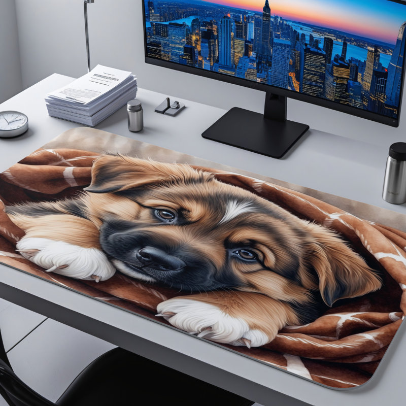 Polyester Desk Pad, 14.4x12.1