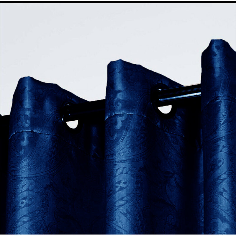 Semi Sheer Curtain Pair, 228 W x 228 D cm, Royal Blue