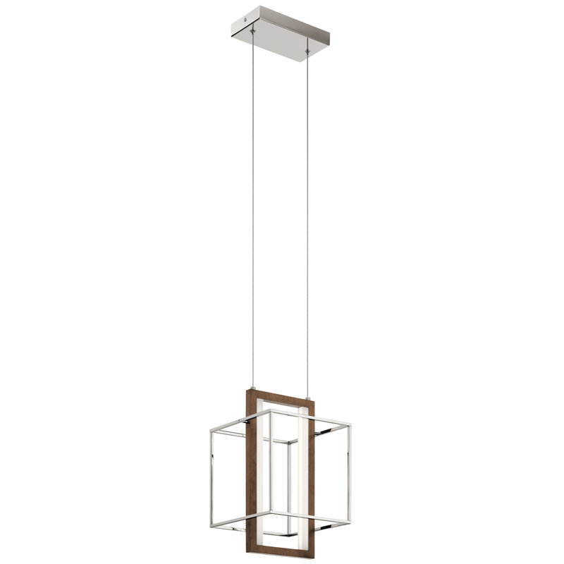 Luminaire suspendu carré / rectangulaire à 2 lumières DEL Schexnayder, H 42 po x l 26 po x P 26 po