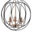 Mcgowan 3 - Light Black/Copper Sphere Pendant