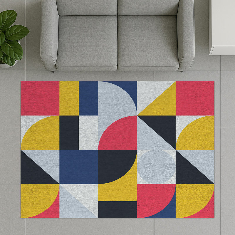 Geometric Area Rug, Rectangle 90 x 150 cm