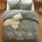 Cozy Winter Collection Bedsure 5 Pieces Cotton Comforter Set with Cotton Waffle Throw Blanket-110189441-110189439