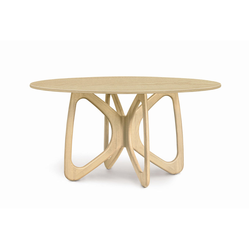 Table de salle à manger Butterfly, H 30 po x L 60 po x l 60 po, Chêne naturel