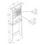 Rangement au-dessus de la toilette l 23,5 po x H 67 po x P 6,5 po Acevedo
