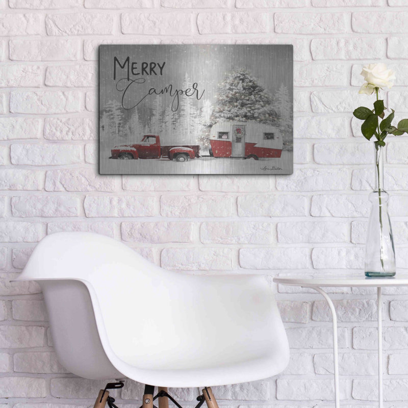 «Merry Camper» par Lori Deiter, art mural en métal, H 16 po x l 24 po