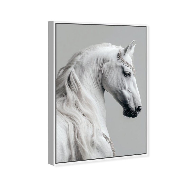 Jeweled Mane I Print by Oliver Gal, 16" H x 11" W, White Floater Frame