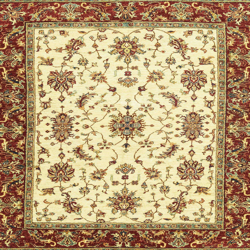 Abstract Indoor Rug, Square 6'