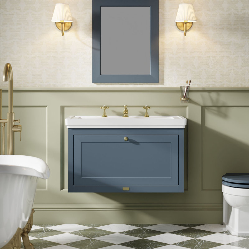 Hartleigh 830 mm Bathroom Vanity, Stiffkey Blue