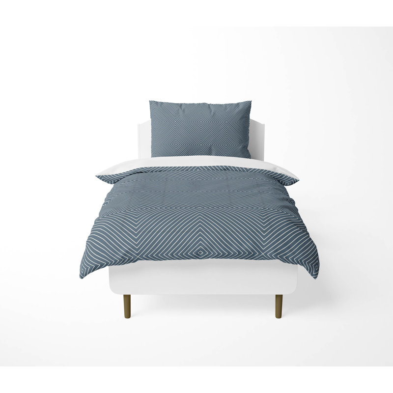 Eye Chev Comforter Set, Blue