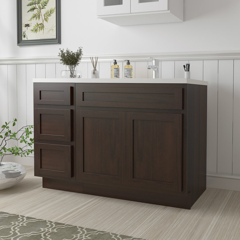 51'' Single Bathroom Vanity Base Only, Brown