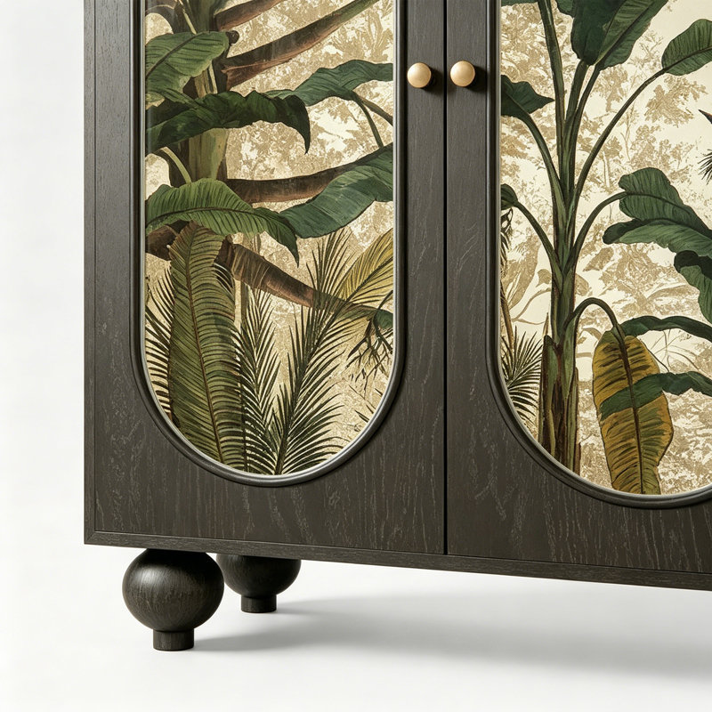 Armoire d'appoint de rangement en bois massif
