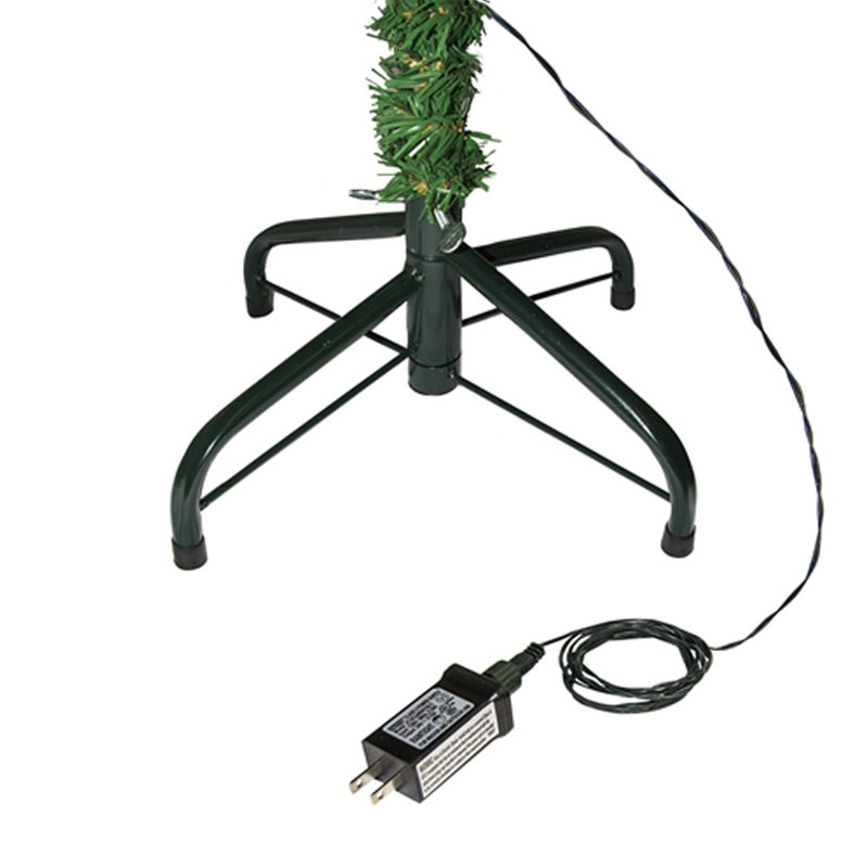 Arbre de noël artificiel pin vert 4 pi avec 50 lumières multicolores
