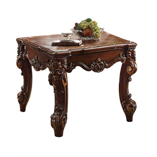 Puig Transitional 26" Square End Table with Scrolled Leg