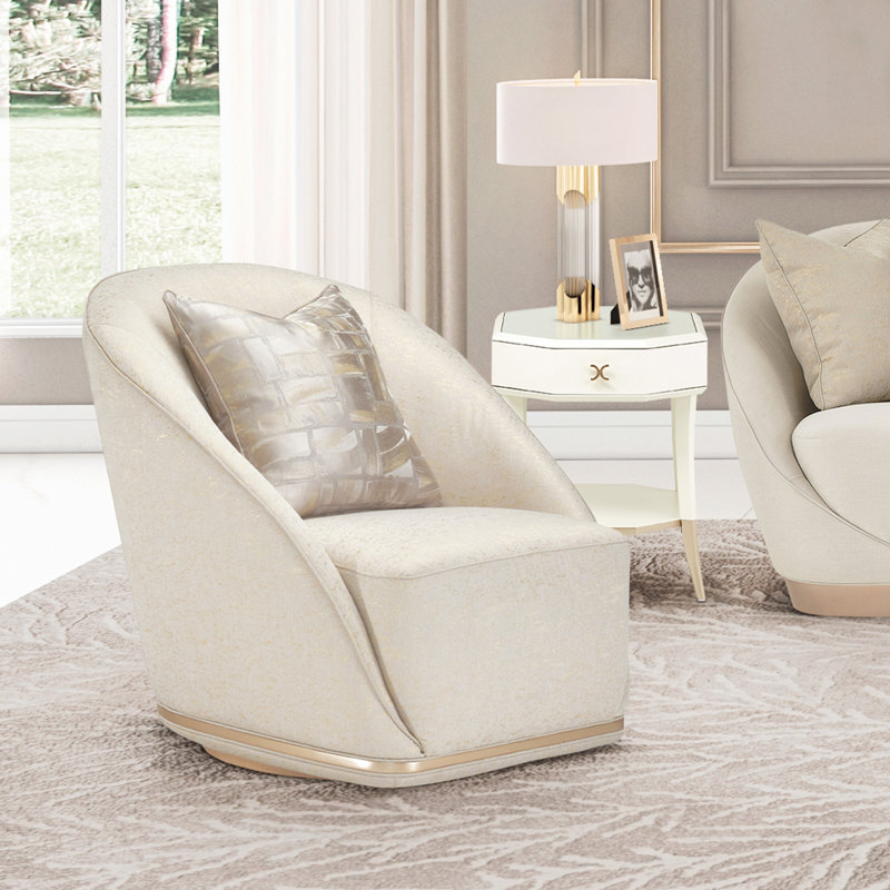 La Rachelle Swivel Chair - Gold Rush/Champagne