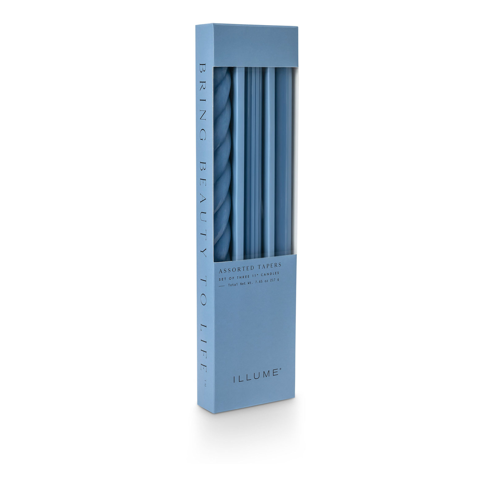 ILLUME Beautifully Done Unscented Assorted Candle Tapers 3-Pack, Citrus Crush