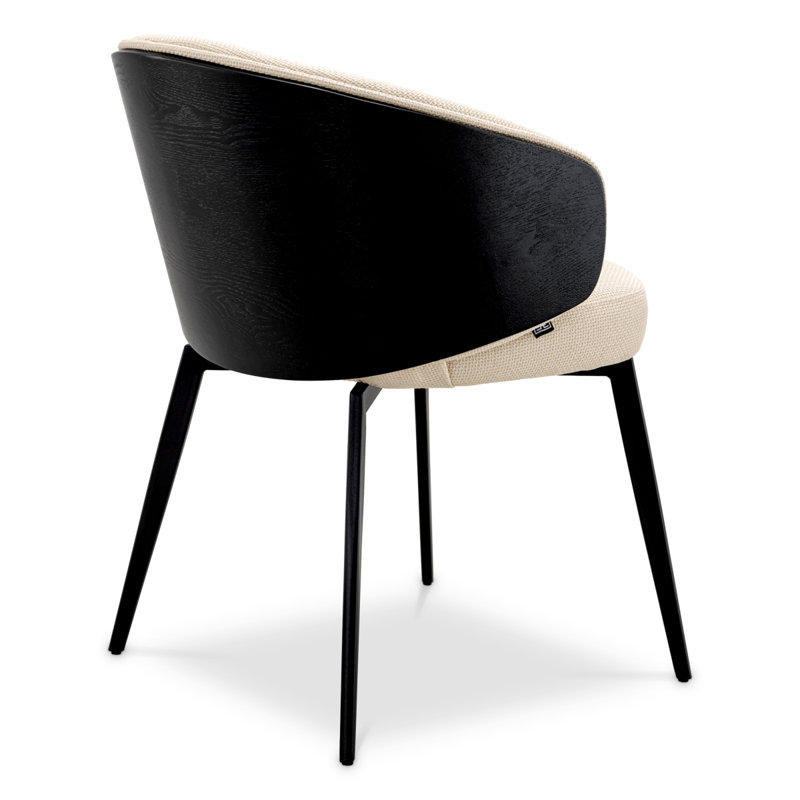 Camerota Upholstered Armchair, Black/Sand