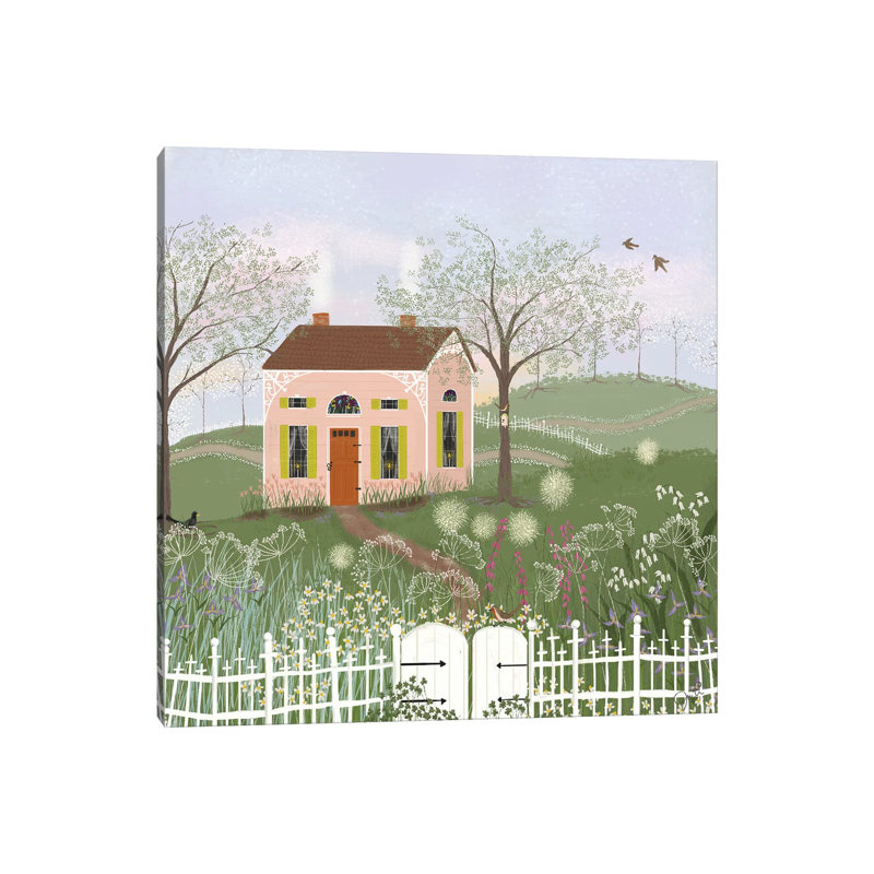 Path To Spring by Joy Laforme - Painting on Canvas, Wrapped Canvas, 30.48cm H x 30.48cm W x 1.9cm D