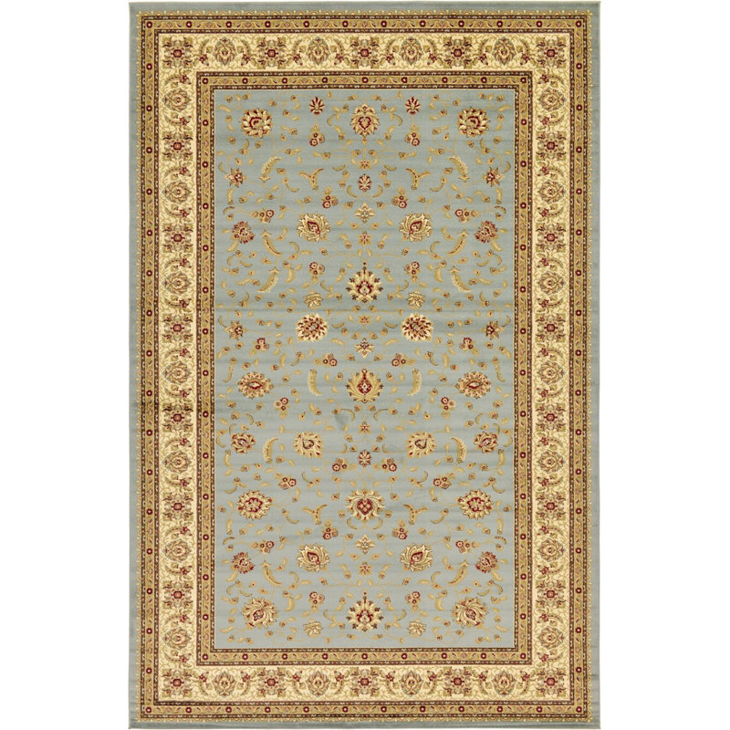 Tapis à motif oriental ciel Odyssey, Rectangle 10 pi 6 po x 16 pi 5 po