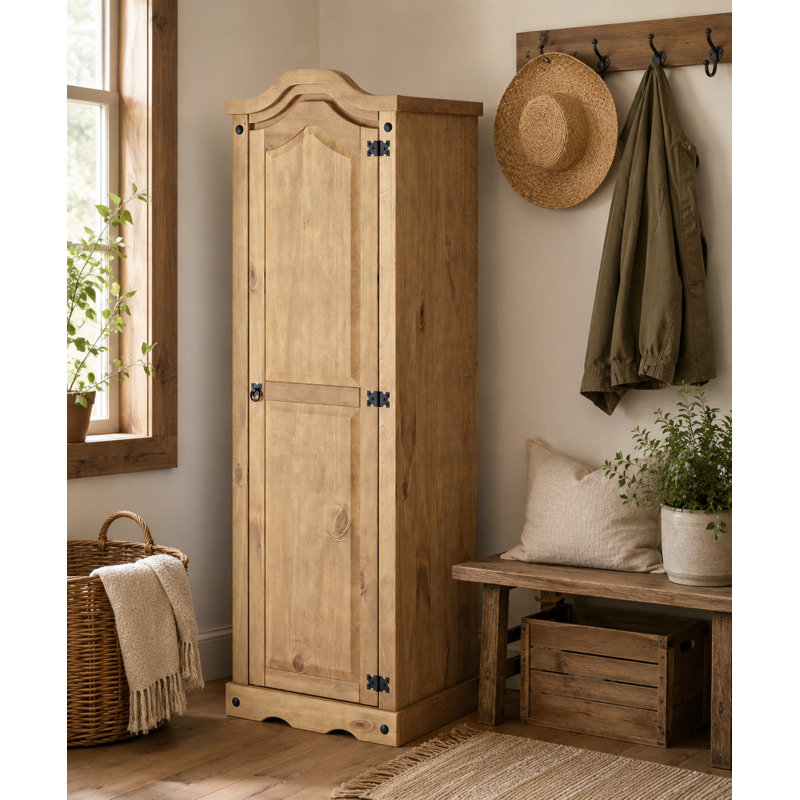 Gulzaar 1 Door Solid Wood Wardrobe