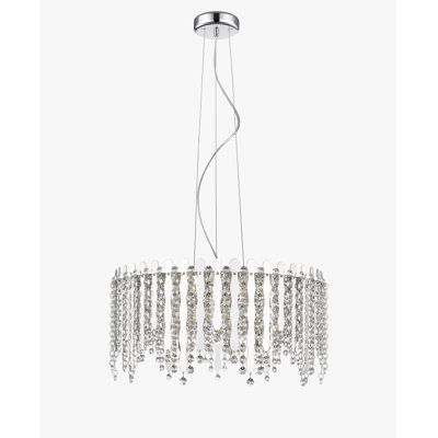 Royster 6 - Light LED Crystal Pendant