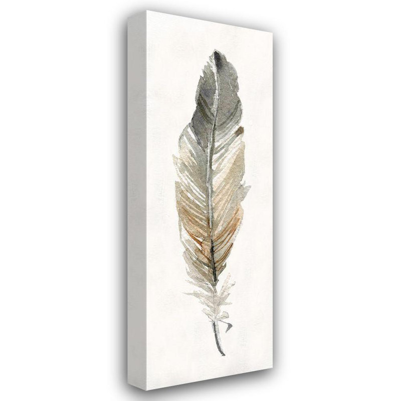 «Red Barrel Studio® Robinson, Carol», reproduction d'art sur toile tendue: Neutral Feather I