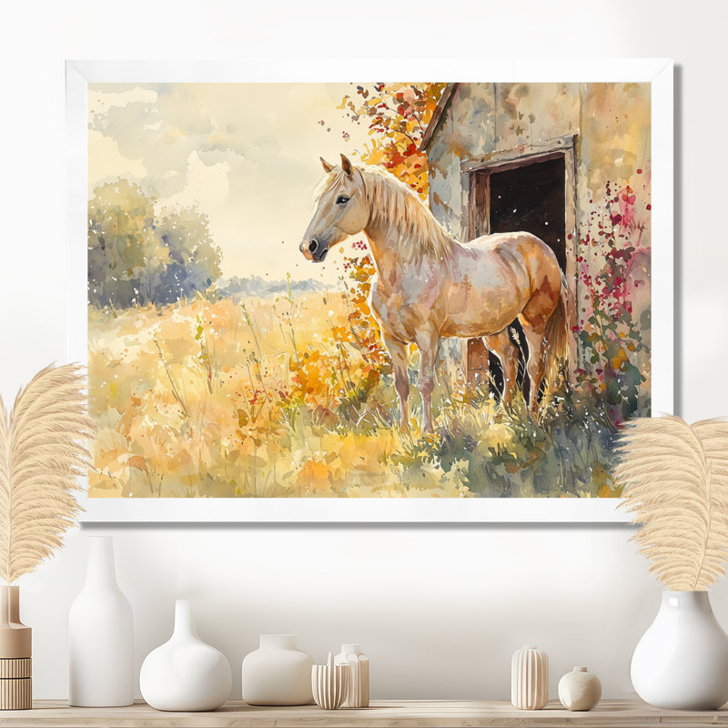 Donivin - Animals Wall Art, H 16 po x l 32 po, Picture Frame Print, Blanc