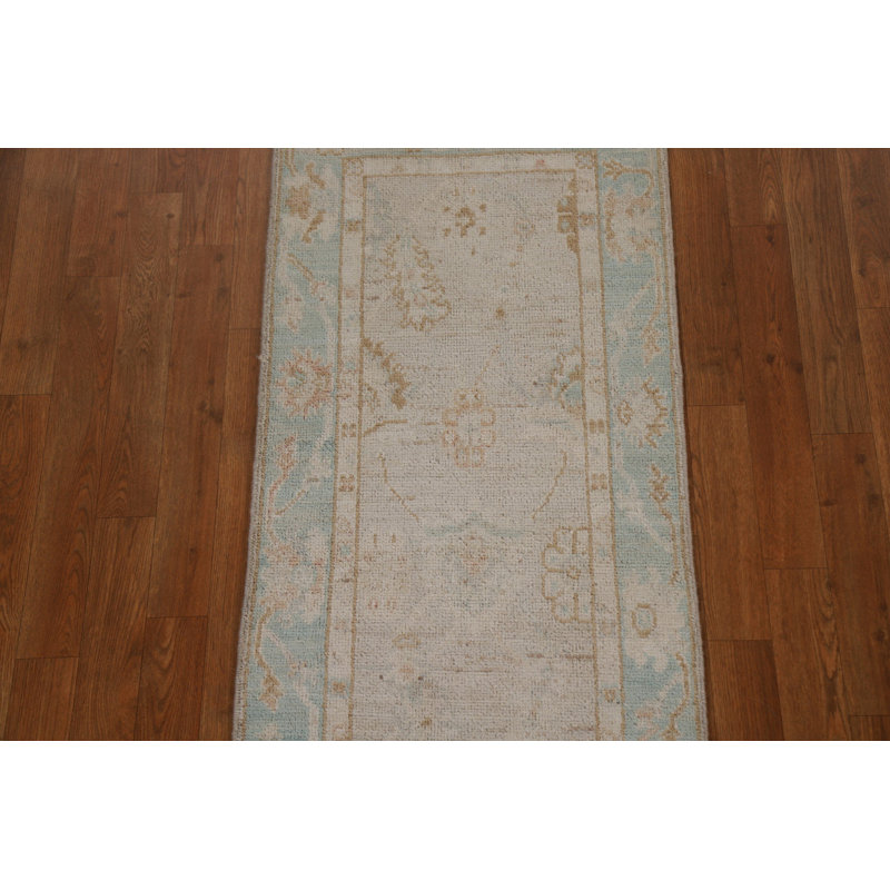 One-of-a-Kind 2'0" X 4'1" New Age Wool Area Rug in Beige