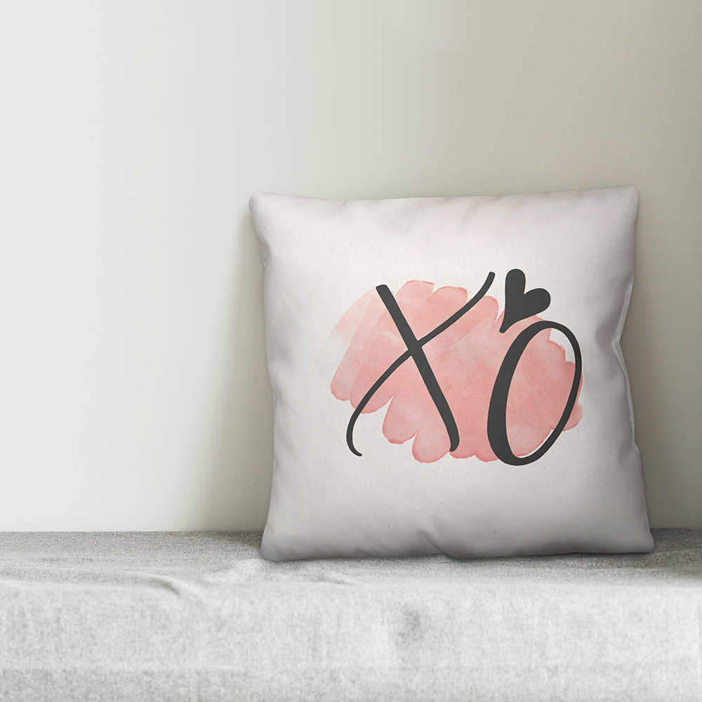  XO Watercolor Throw Pillow Designs Direct Creative Group