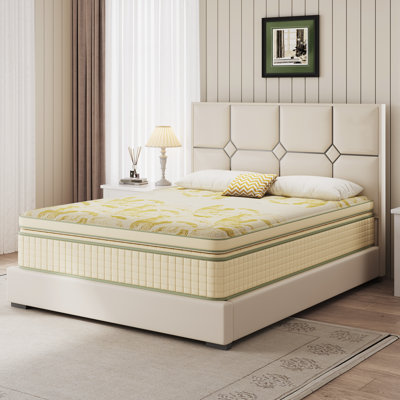  13"Medium Euro Top Memory Foam Hybrid Mattress，CertiPUR-US®，Bed-in-a-Box