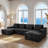  Boneless 134" Sectional Couches -1733686033