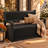 75 Gal Resin Rattan Lockable Outdoor Storage Bench For Patio, Garden, Porch - Weather-Resistant, Uv-Protected, Hidden Storage-126648158