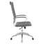 Fauteuil de direction en vinyle à haut dossier nervuré en vinyle par Modway-74080054
