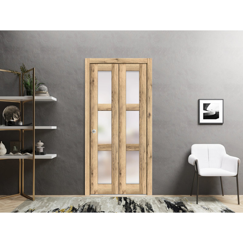 Porte à panneaux pliante Lucia, 56 po x 80 po