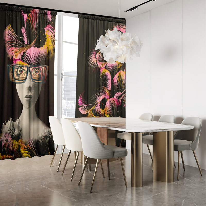 Foskey Velvet Blackout Curtain Panel Pair, 148cm Width x 300cm Drop