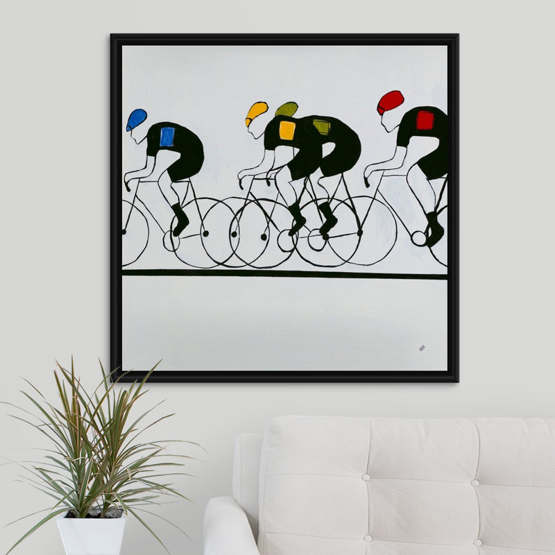 « break out », peinture sur toile, H 31,7 po x l 31,7 po x P 1,75 po, Cadre flottant noir