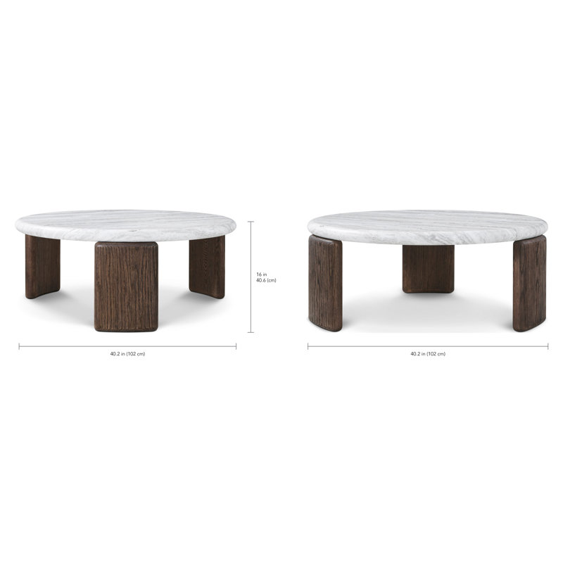 Table basse Aspen, Brown, H 40,6 po x L 102 po x l 102 po