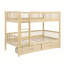 Lits superposés avec rangement, lits jumeaux en pin, style rustique gain de place pour chambre d'enfant-1960748045