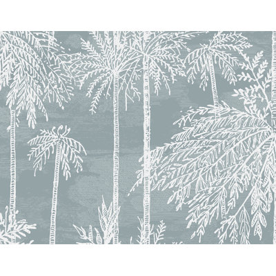 Floral Grass Cloth Wallpaper Roll