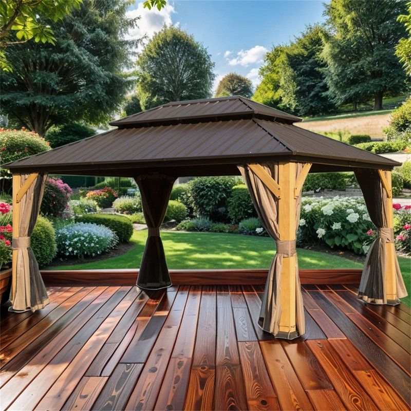 Aluminum Gazebo, 122" H x 190" W x 143" D