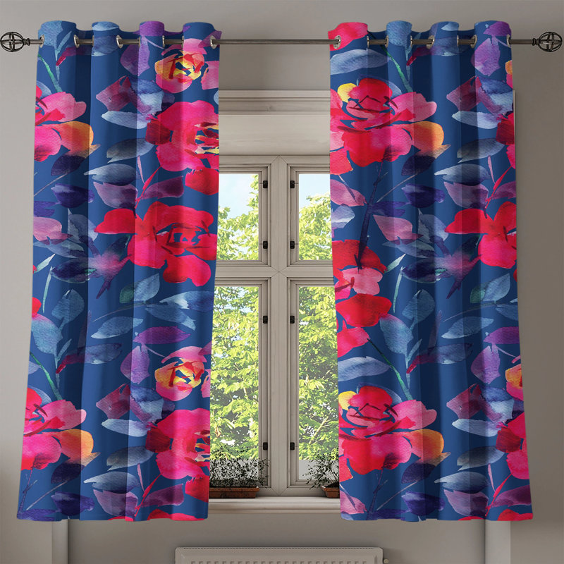 Aize Semi Sheer Curtain Pair