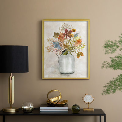 Autumn Bouquet I Framed Print - Solid Wood