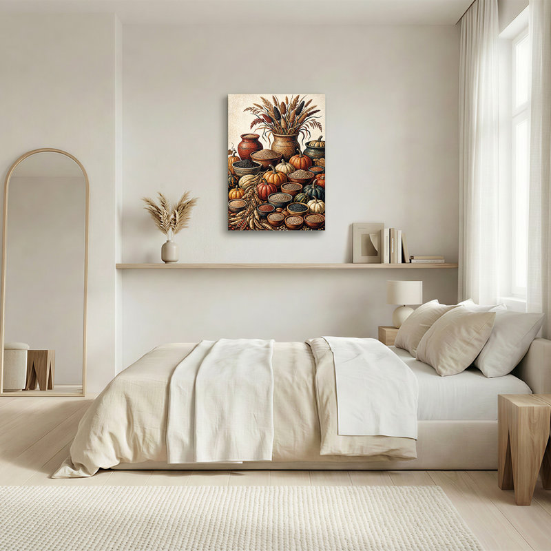 Art texturé sur toile citrouilles texturées, H 18 po x l 12 po