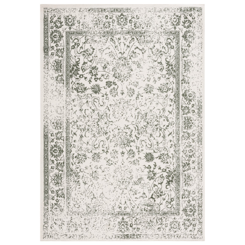 Zetland Performance Oriental Rug, Square 4"