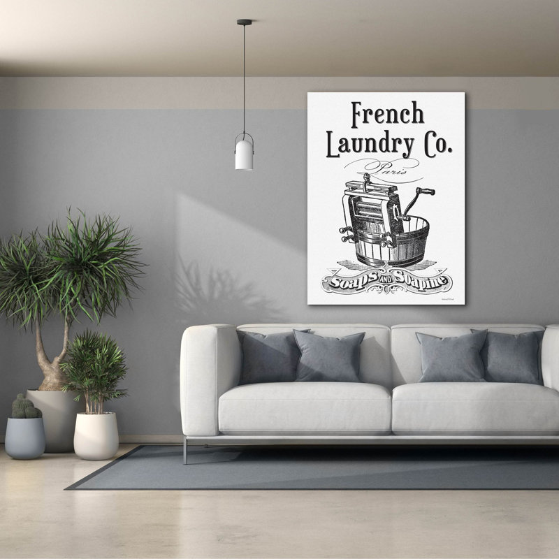 Epic Graffiti «French Laundry Co.»  sur toile par 40 po x 54 po