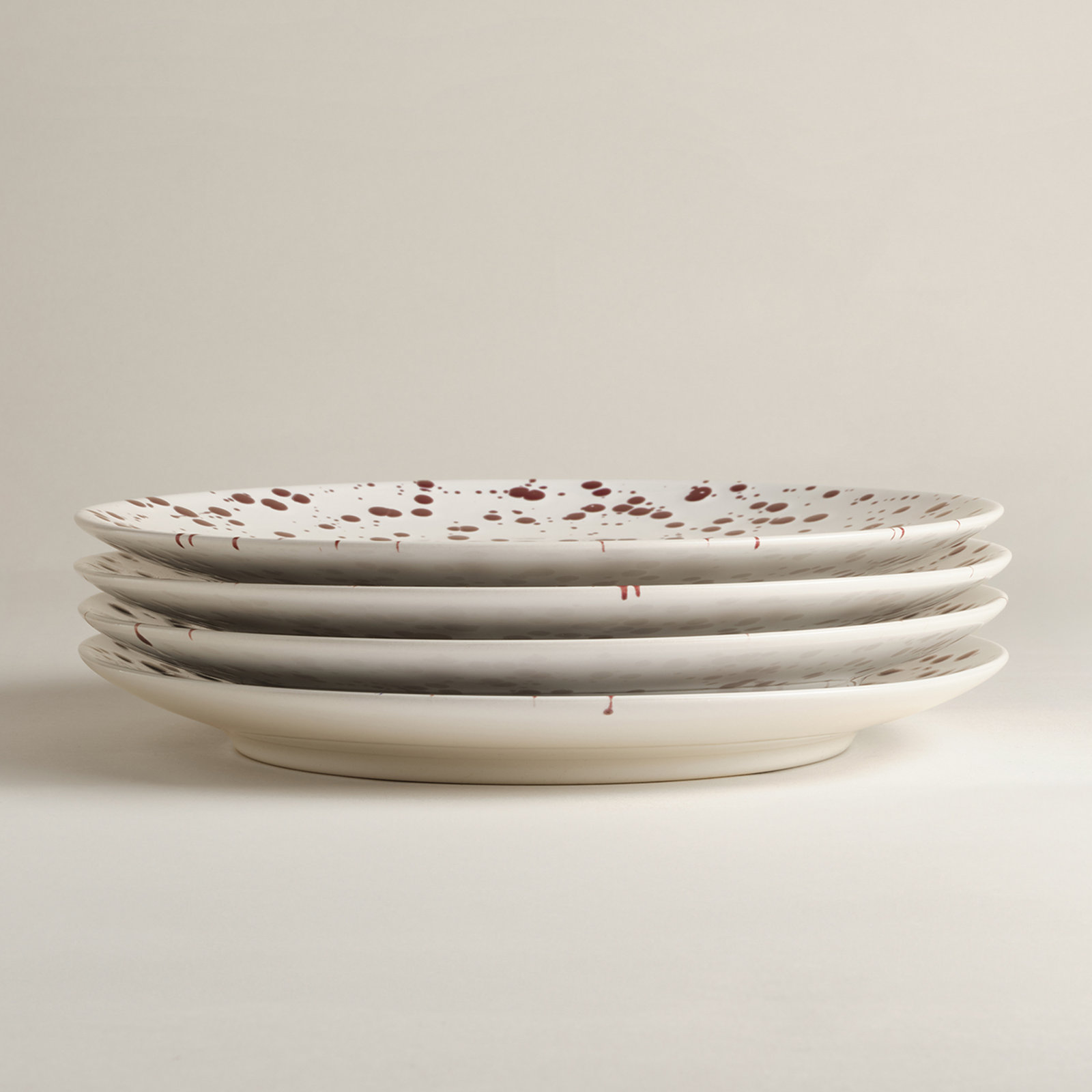 Year & Day Splatter 11" Dinner Plate, Red