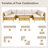 Patio 7-Piece PE Wicker Sectional Conversation Set