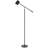 Floor Lamp With Touch Dimmer, 68 Inch Angled Adjustable Arm, Black Metal