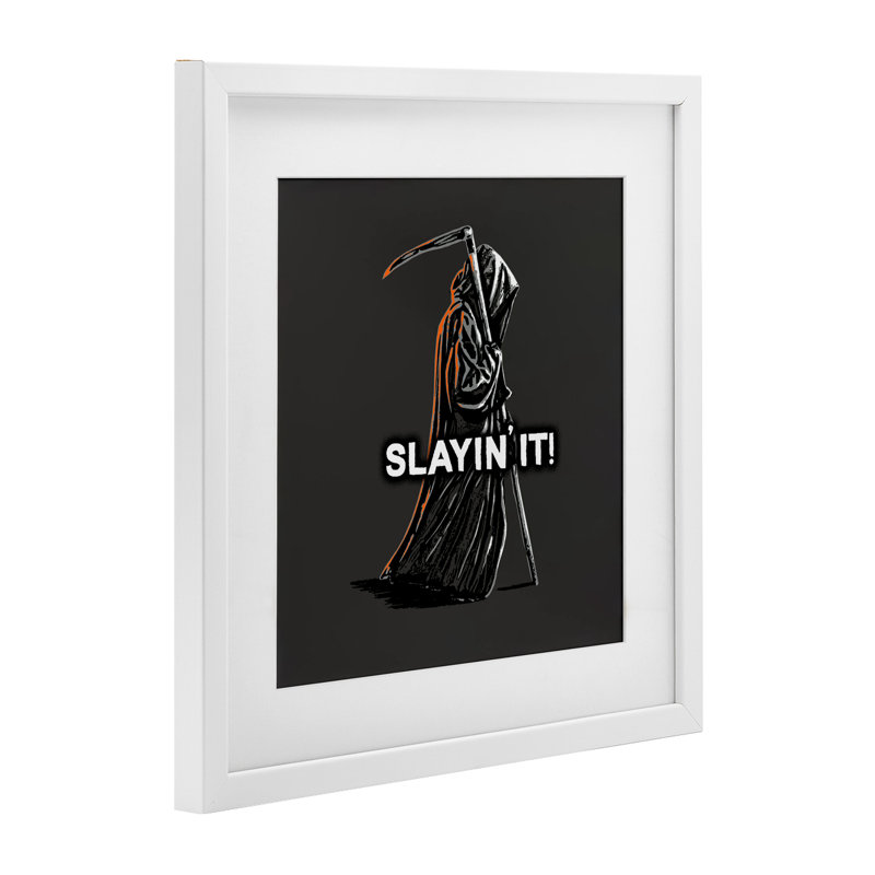 «Slayin 'It Grim Reaper», reproduction sous verre encadrée, conception de Jedco Brands, Inc., H 13 po x l 13 po