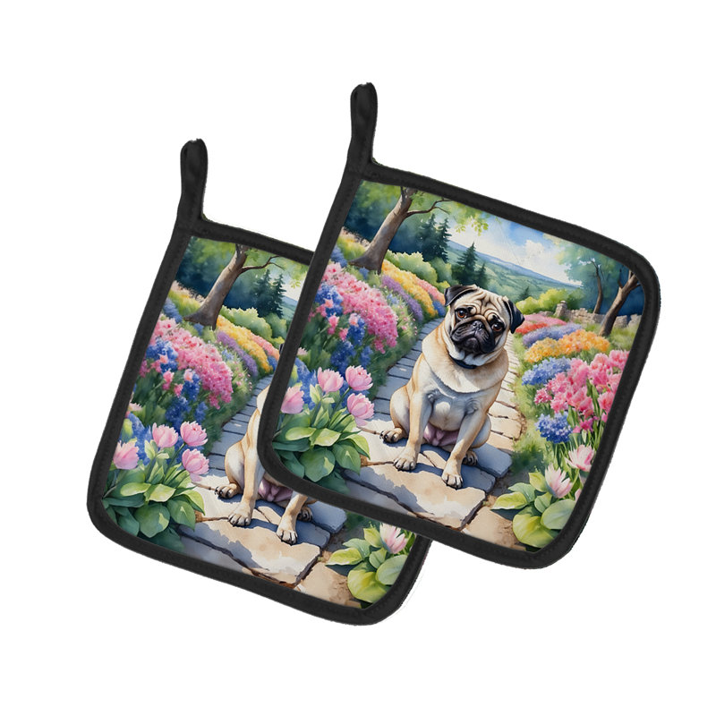 Caroline's Treasures Floral Polyester Potholder Set